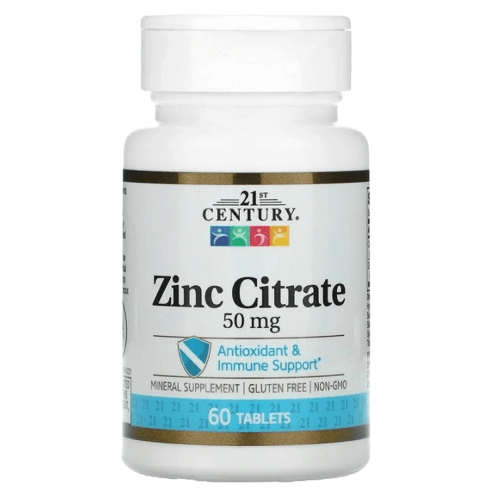 21st Century – Zinc Citrate 50mg 60 Tablets